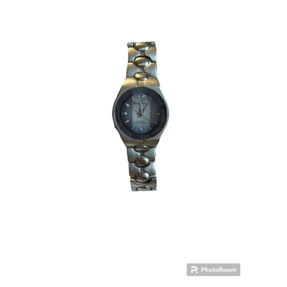 Charles Raymond Womens Silver Tone Quartz Watch Blue Face Dial V1106L